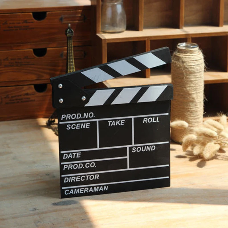 Фильм Clapperboard деревянный режиссер Видео Сцена ТВ фильм Clapper доска Slate Cut Prop