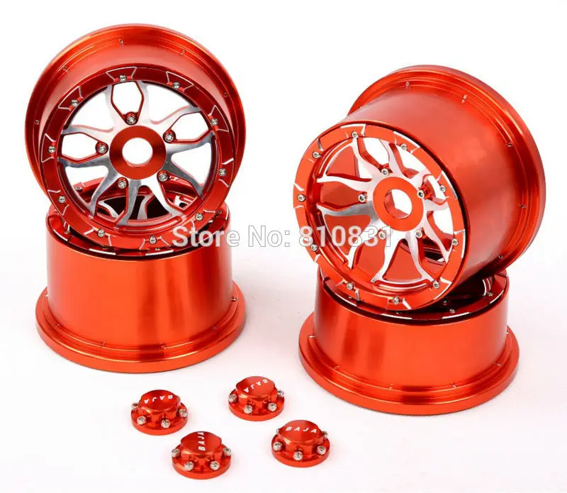 Baja 5B CNC metal wheel with new CNC seal chocks CNC 5B metal hub Kit fit for 1/5 RC CAR hpi rovan baja 5b Upgrade parts Baja 5B CNC metal wheel with new CNC seal chocks CNC 5B metal hub Kit fit for 1/5 RC CAR hpi rovan baja 5b Upgrade parts
