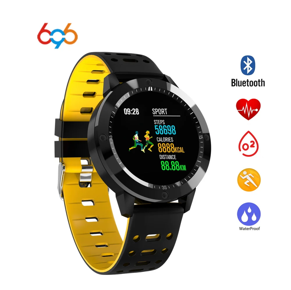 696 Смарт часы Для мужчин Для женщин крови Давление монитор сердечного ритма IP67 Водонепроницаемый Плавание Tracker 2018 Smartwatch для IOS Android