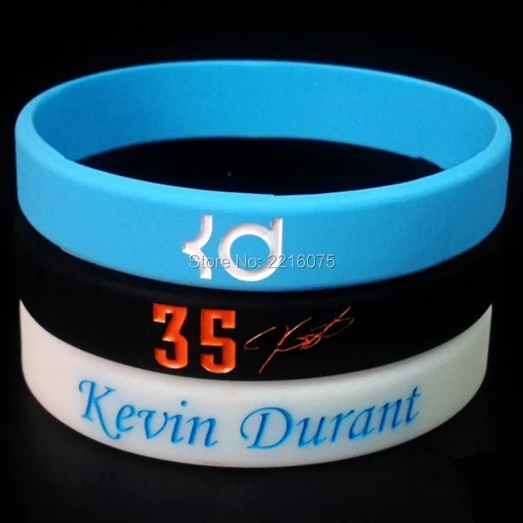 3pcs signature Kevin Durant wristband silicone bracelets free shipping