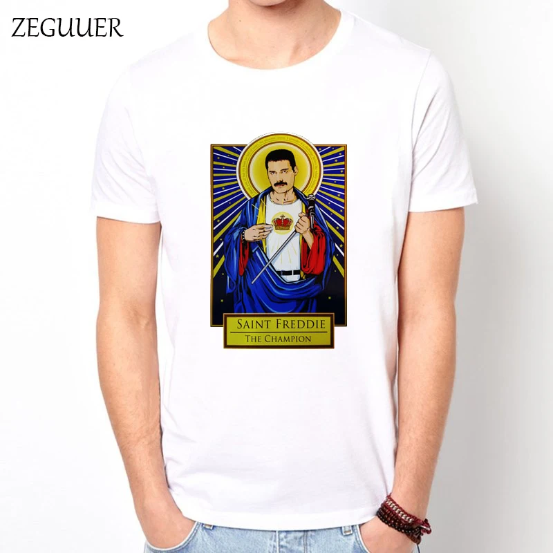 

Freddie Mercury Team Harajuku Print T Shirt Fashion Wind Cotton Round Neck Men's T-shirt Casual Clothes Summer Fun T-shirt