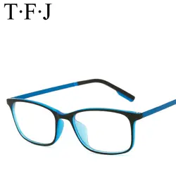 Бизнес Повседневное очки Для женщин Для мужчин сплав прямоугольной гибкий TR90 полный обода оптически рамки зрелище унисекс очки 5 цветов