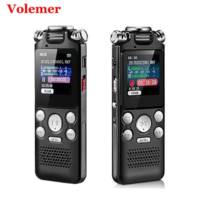 

Volemer 32GB V59 Portable Voice Recorder Pen Fast Charging Two-Way Microphone Recording Digital Audio Display MP3 Music Player