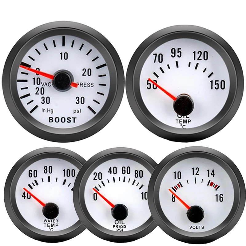 

52mm Boost/Water Temp/Oil Temp/Oil Press/Voltage Gauge Car PSI turbo pressure gauges pointer car modification Meter boost gauges