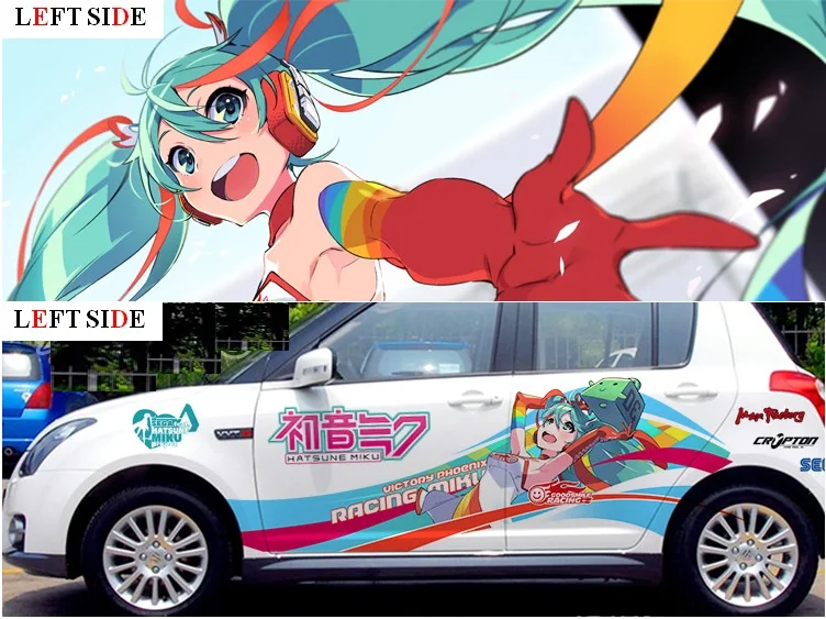 Left Side Car Stickers Custom Made Car Accessories Japanese Car Stickers Decals 3d Anime Sticker Auto Camouflage Vinyl Camouflage Vinyl Stickers Autocar Accessories Aliexpress