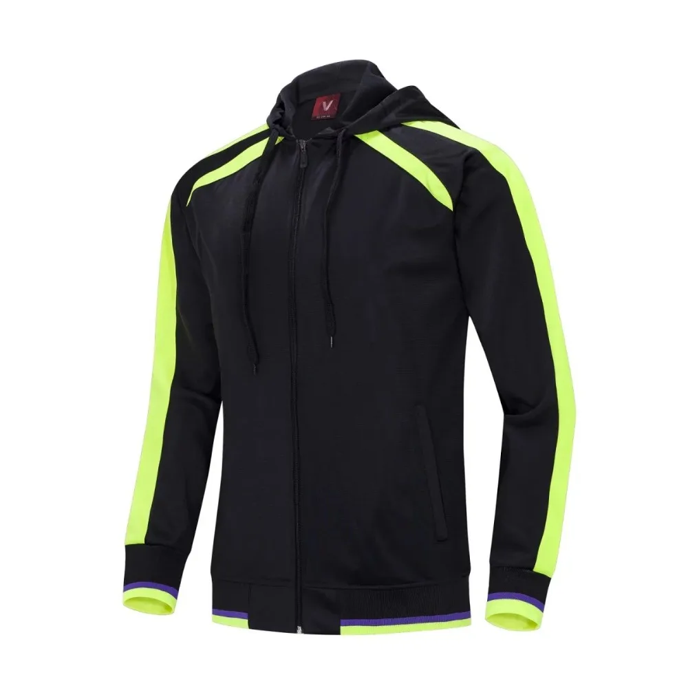 

Men Running Jacket Fitness Outdoor Sports Climbing Soccer Football table tennis Trainning Gym Jogging Jogger Jackets with hood
