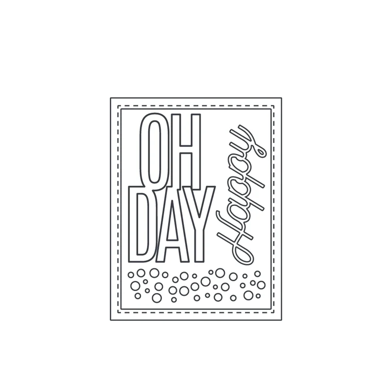 

DiyArts OH DAY Die Metal Cutting Dies Die Cut Rectangle for Card Making Dies Scrapbooking Album Stitch Embossing Craft