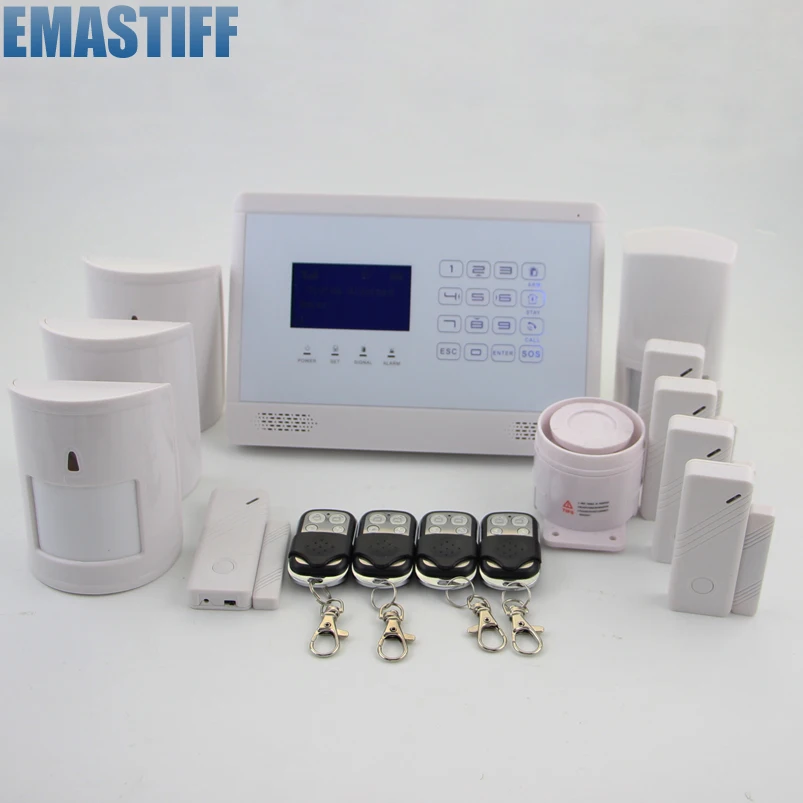 

G2BX Wireless GSM SMS Touch Keypad Home House Alarm System LCD Intercom/Monitor/Arm/Disarm Sensors +3 pet immune PIR