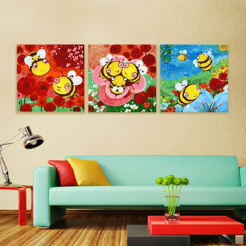 modular painting Little bee digital paint by numbers home decor for