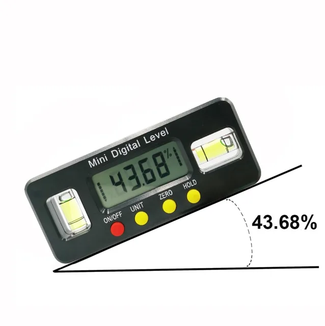 DGHJK Elektronische Winkelanzeige, Winkelmesser mit Magnetfuß und  LCD-Hintergrundbeleuchtung, digitaler Neigungsmesser für Holzbearbeitung,  Automobil, Schweißen : : Gewerbe, Industrie & Wissenschaft