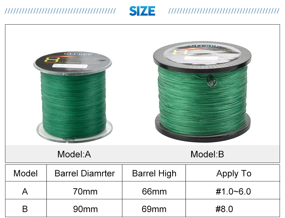 GLUREE 500M 547Yards 8 Stands PE Line Braided Fishing Line 100% PE Multifilament Fishing Line Super Strong High Quality 22-78LB (8)