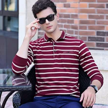 2017 casual long sleeve business mens shirts male striped fashion brand polo shirt designer men tenis polos camisa social