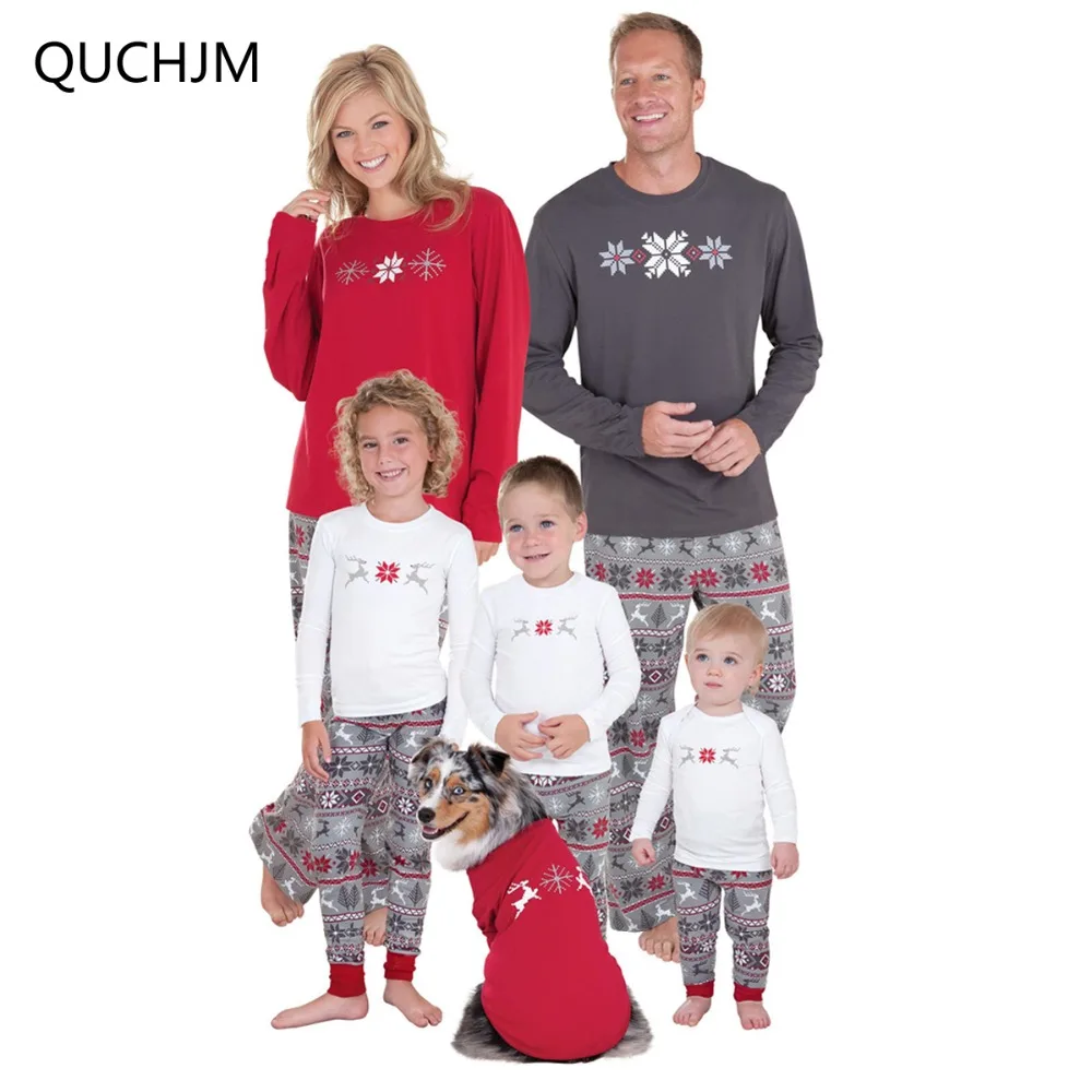 

2018 Family christmas pajamas New Matching Sleepwear Clothing Mother Daughter Clothes Father Son Mon Baby New Year Pajama Sets