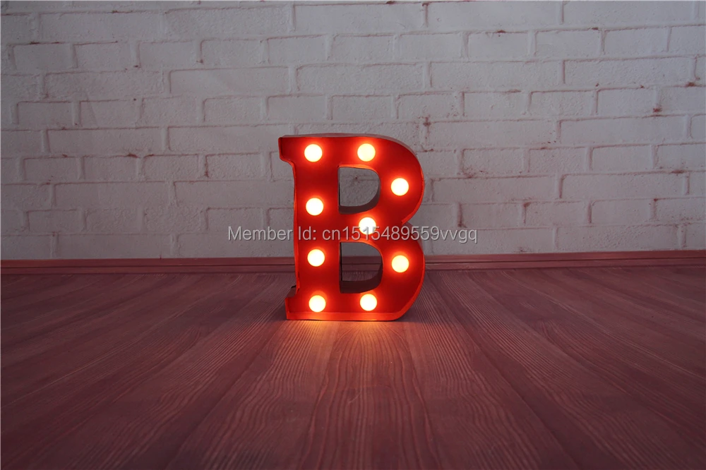Red Metal Letters With Lights Mesmerizing 9" Red Metal Letters Light Led Alphabet Marquee Sign Vintage Metal Inspiration Design Red Metal Letters With Lights Adorable 9" Red Metal Letters Light Led Alphabet Marquee Sign Vintage Metal Decorating Design