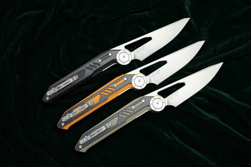 LOVOCOO NOC DG-04 Складной нож 440C Лезвие сталь+ G10+ CF Ручка Кемпинг Охота Открытый выживания кухонные ножи фрукты EDC инструменты