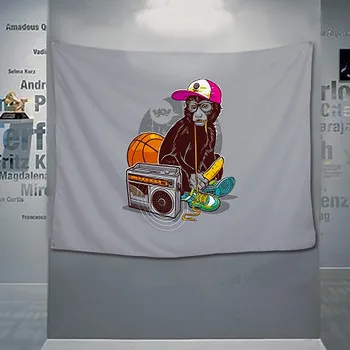 

Music Theme Four Holes Wall Hanging Pop Rock Band Signboard Flag Banner Rock Music Stickers Canvas Painting Tapestry Wall Art