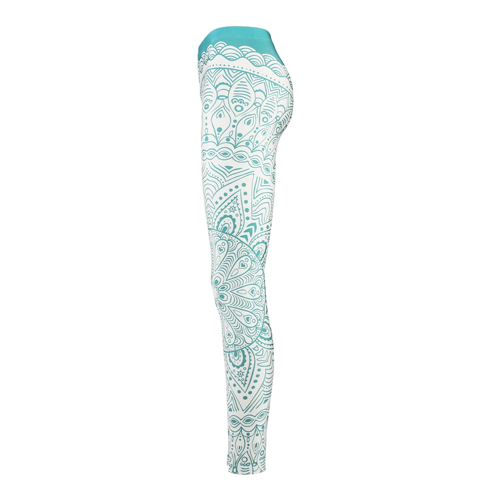 FCCEXIO 2019 Autumn and Winter New Arrival Women Leggings Aztec Round Ombre Flower Printed Fitness Leggins Green Work Out Pants FCCEXIO 2019 Autumn and Winter New Arrival Women Leggings Aztec Round Ombre Flower Printed Fitness Leggins Green Work Out Pants