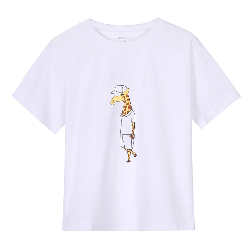 

Pioneer Kids Short Sleeve Boys TShirts Animal Cartoon Lovely Print T-shirts Children Cotton Little Loose Clothing Tops BDT910207