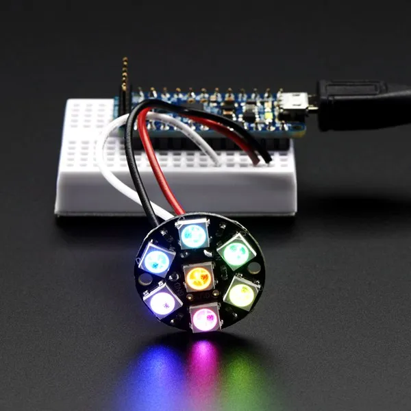 7-бит WS2812S 5050 RGB светодиодный кольцо круглого стола Украшение лампы RGB LED со встроенным драйверы