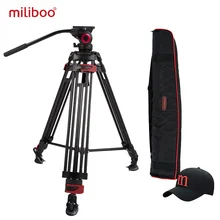 Miliboo MTT603A алюминия Портативный Камера Штатив для профессиональной видеокамеры/видео/DSLR стенд 75 мм чаша Размеры видео штатив