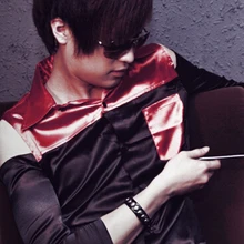 S-XXXL! Мужская Корейская версия tide рубашка dj костюм Лоскутная рубашка модные костюмы певица одежда