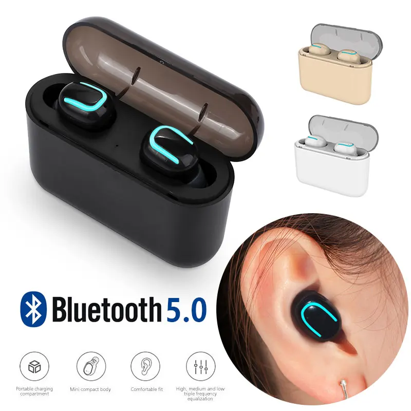 Cewaal Bluetooth 5,0 с зарядным устройством TWS беспроводные Bluetooth наушники Bluetooth Музыка невидимые наушники мини голосовое сообщение