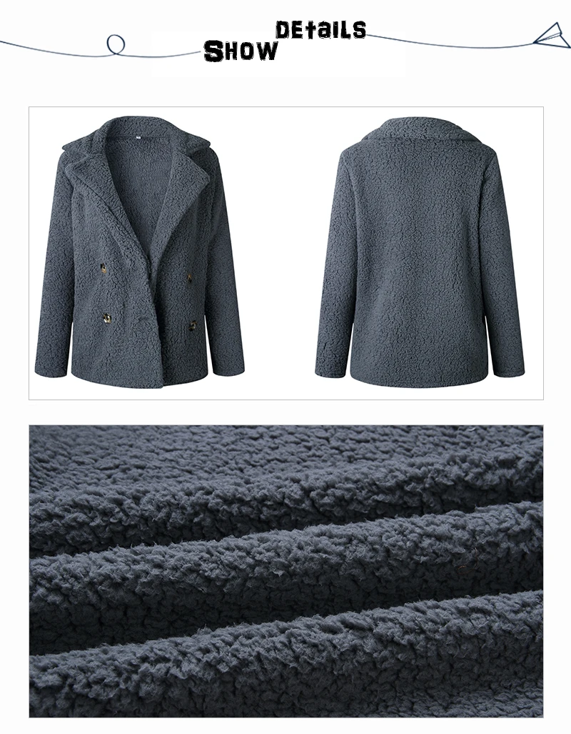Warm Winter Coat Women Faux Fur Fleece Jacket Casual Woman Long Sleeve Overcoat Fourrure Femme 2018 Plus Size Coats And Jackets (17)