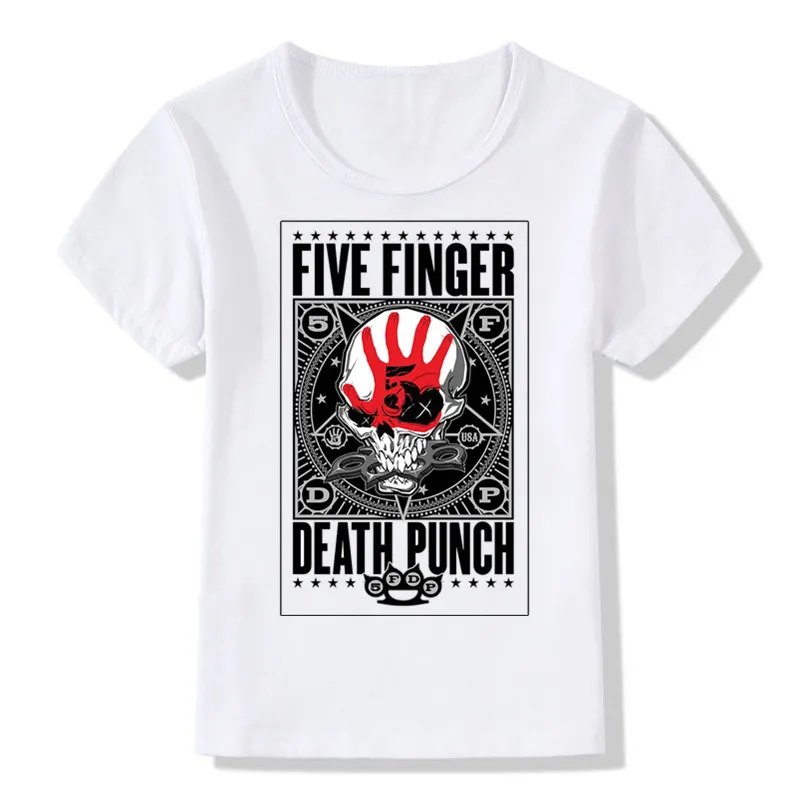 

Boys&Girls Fashion Five Finger Death Punch T-shirt Children Heavy Metal FFDP T shirt Kids Tops Baby Clothes,HKP583