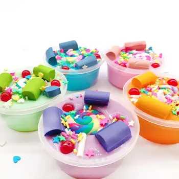 

New 60/100ml Lollipop Mud Clay Slime Toy Putty Plasticine Sludge Stress Relief Gift