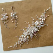 Великолепный ручной Австрийские кристаллы, стразы в форме цветка Свадебная заколка заколки Свадебные аксессуары для головных уборов