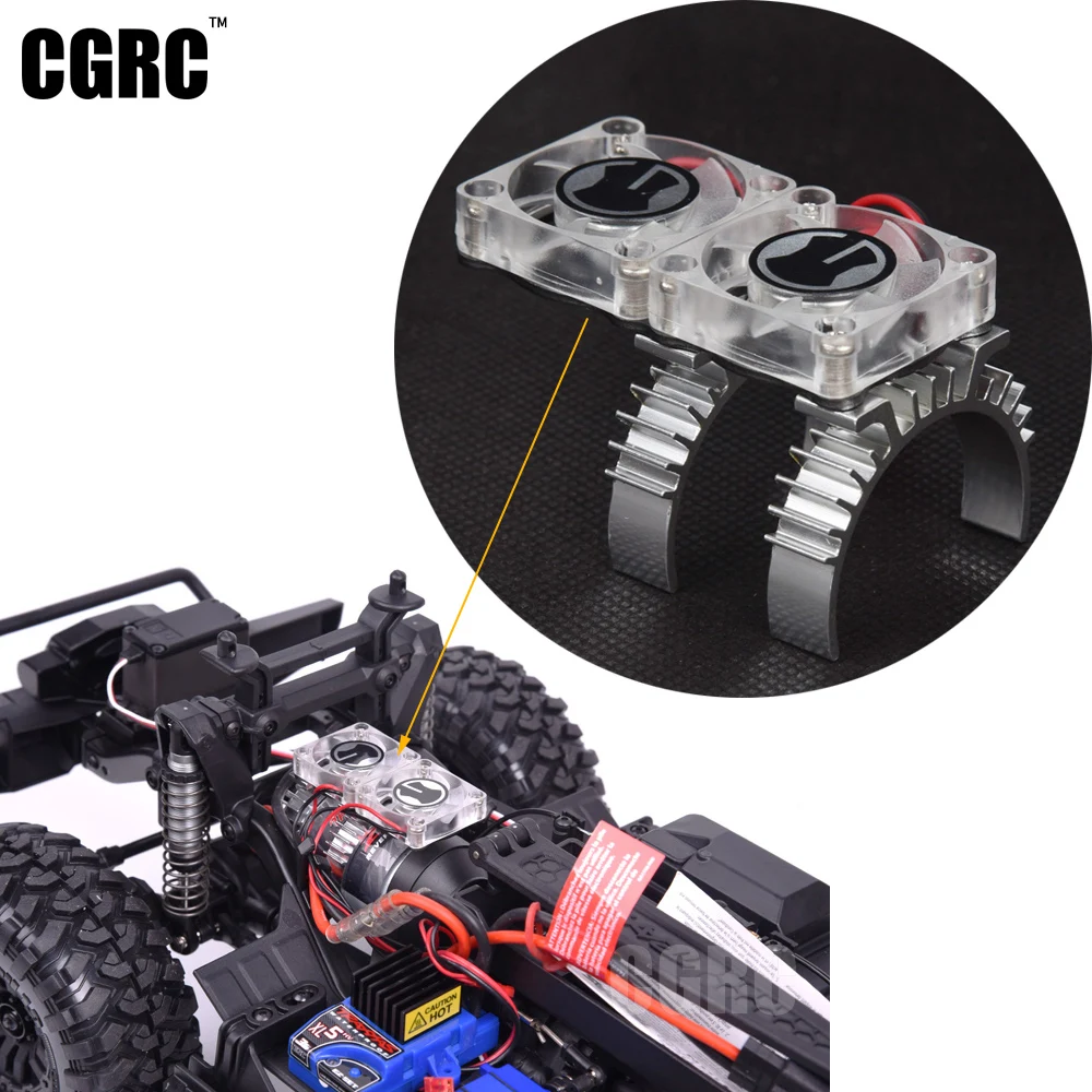 

1/10 Climbing Car Upgrade Part Trx-4 T TRX4 Heat Sensitive Radiator Motor Cooling 2 Fan