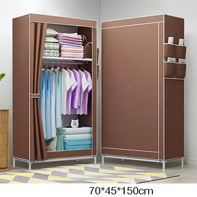 Us 28 79 28 Off Folding Non Woven Cloth Wardrobe Student Children Bedroom Small Wardrobe Diy Assembly Clothes Storage Cabinet Home Furniture In