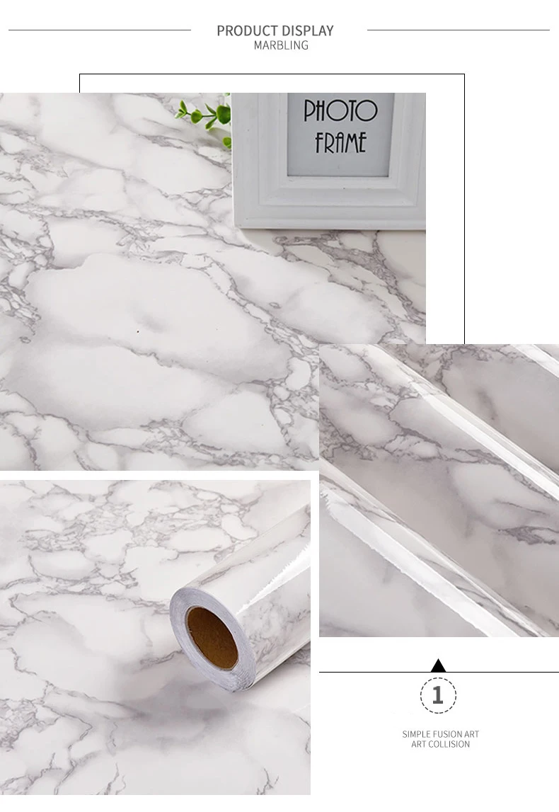 Papel de Parede Armário de Mármore Adesivos de Parede Papel Contact Vinil Auto Adesivo da Cozinha Moderno Mobiliário Mesa Gaveta Prateleira à Prova d' Água 5 cozinha armário vinil contato móveis mesa prateleira