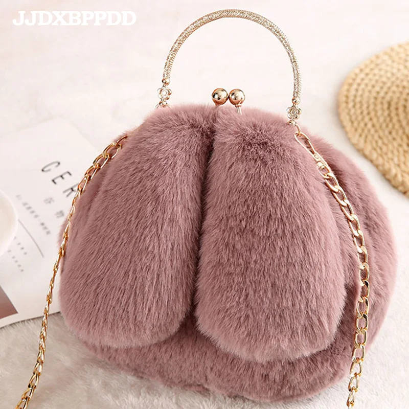 

Cute Plush Rabbit Japanese Kawaii Bunny Shoulder Bag Crossbody Stuffed Rabbit Toy Children School Bag Gift Kids Toy For Girl
