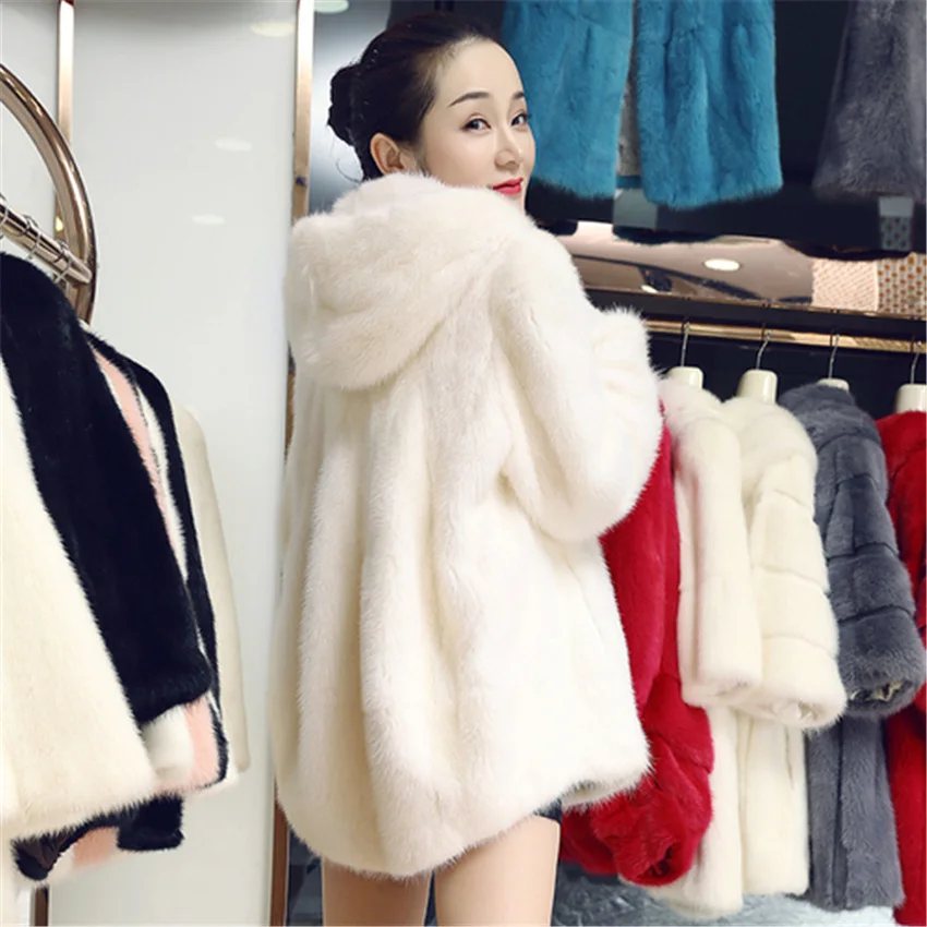 Женское пальто из искусственного меха с капюшоном, черная длинная куртка из искусственного меха, женские зимние пальто futro, негабаритная уличная верхняя одежда fourrure femme