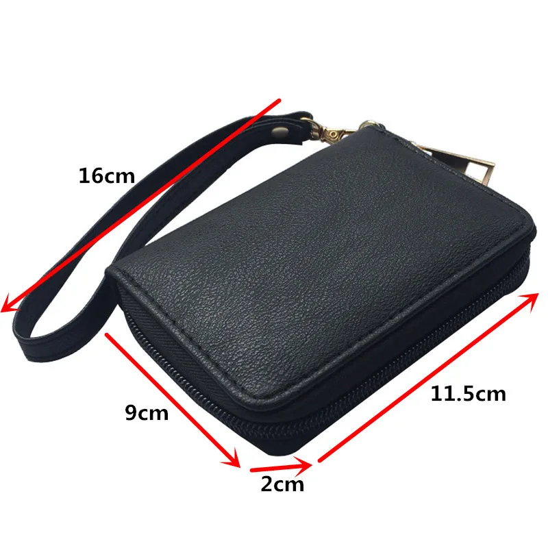 New-Arrival-Solid-Black-PU-Leather-Women-Short-Wallet-Female-Zipper-Purse-Large-Capacity-Card-Holder (4)_副本