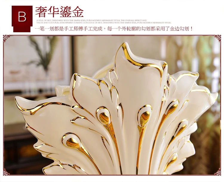 Павлинья ваза высокого качества большие аранжирующие цветы Цзиндэчжэнь керамическая сухая ваза для цветов предметы мебели для гостиной