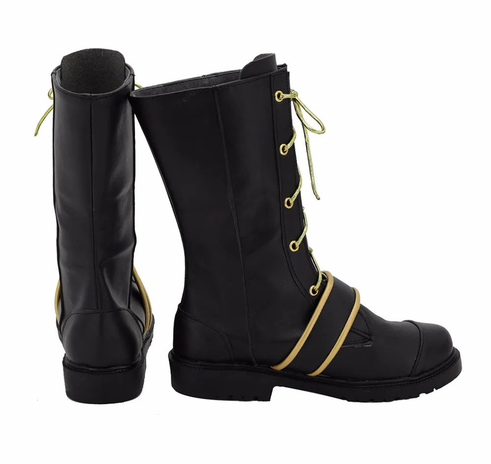 Ensemble Stars Tsukinaga Leo Cosplay Boots Black Shoes Custom Made Any Size (3)