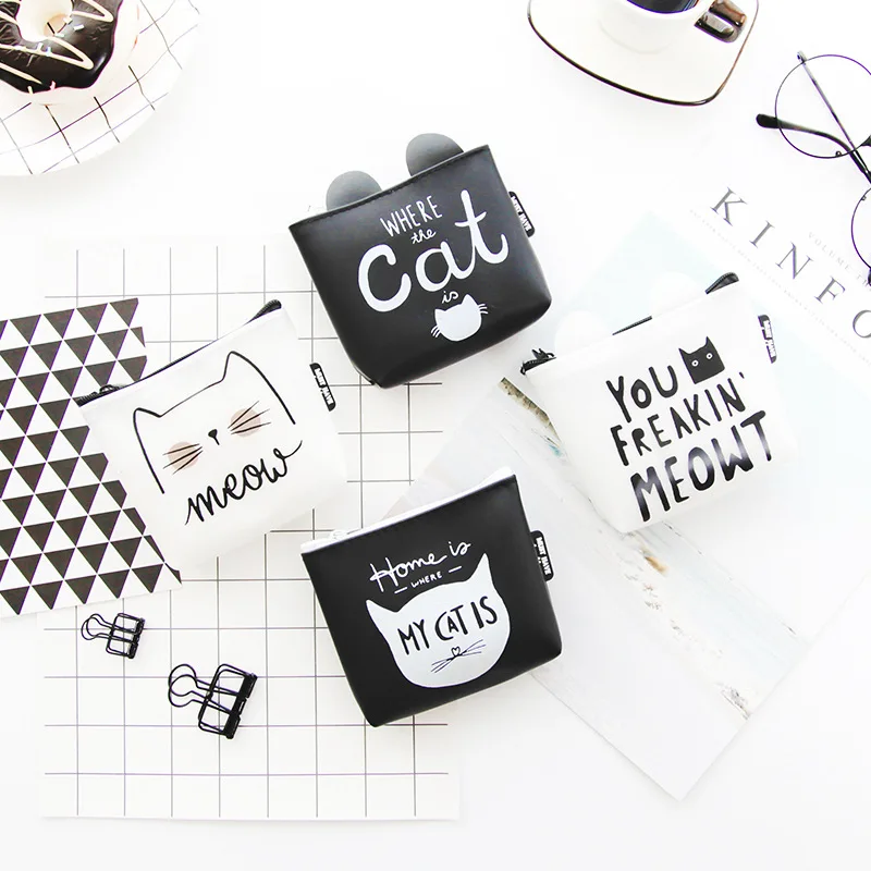 

Fashion New Cute Coin Purse for Women Girls Small Coin Wallet Jelly Cat Design Creative Zipper Mini Purse Money Bags Pouch