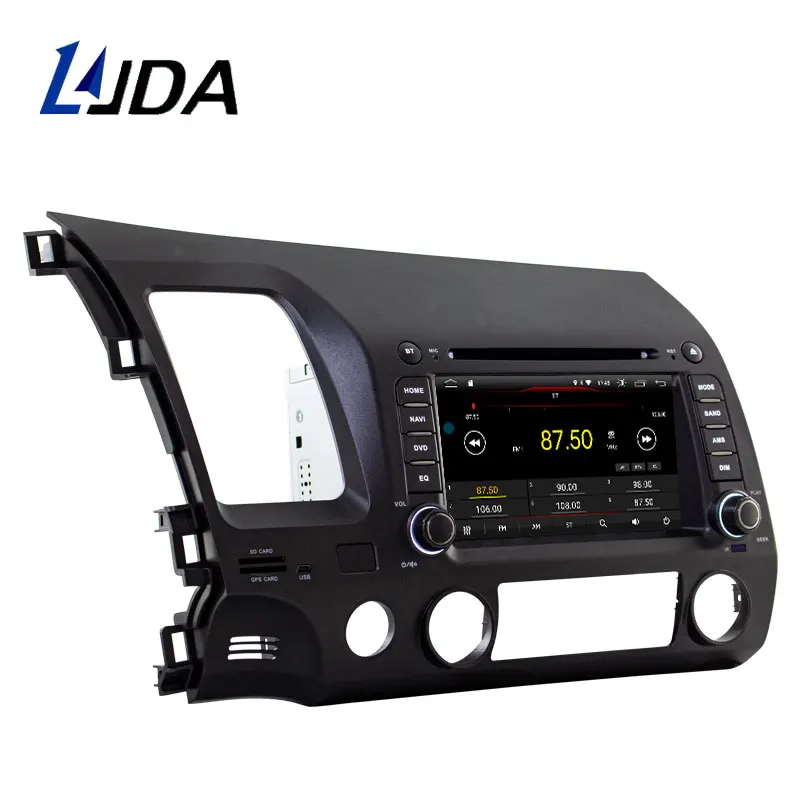 LJDA 2 Din Android 10,0 Автомагнитола для HONDA Civic 2007-2011 wifi Автомобильный мультимедийный плеер стерео gps Навигация DVD ips Авто Аудио