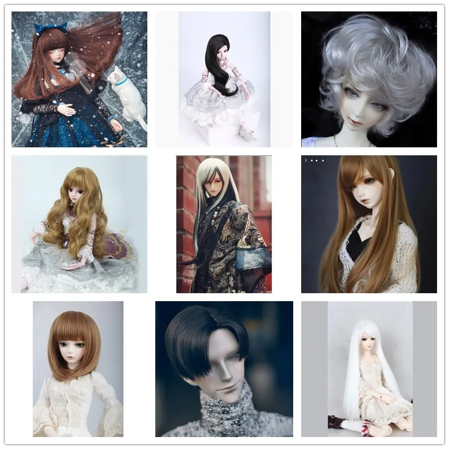 LIMPOPO Free Shipping 1/3 1/4 Bjd hair High Temperature Long Gray Straight Bjd Wig SD For BJD Doll Free shipping LIMPOPO Free Shipping 1/3 1/4 Bjd hair High Temperature Long Gray Straight Bjd Wig SD For BJD Doll Free shipping