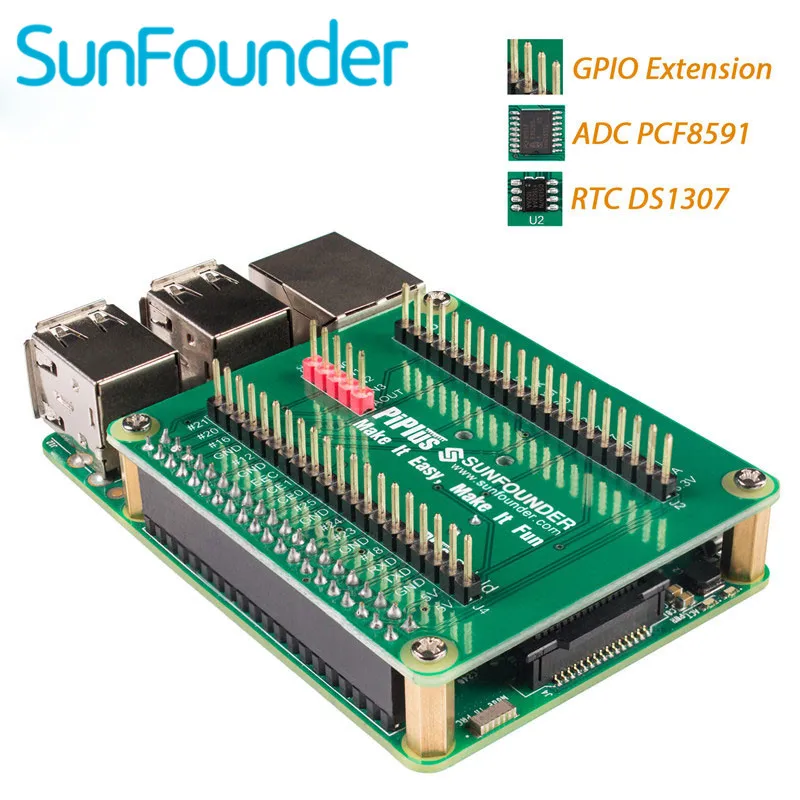Модуль B и 1 + GPIO плата расширения Raspberry Pi 3 2 модуль с RTC DS1307 ADC PCF8591|raspberry pi 3|raspberry pipi |