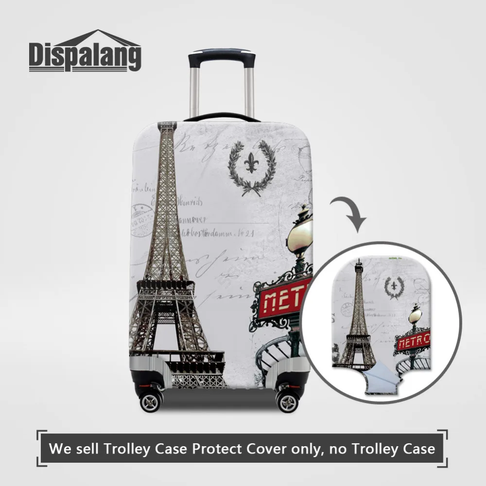 

Dispalang Paris Eiffel Tower Print Elastic Luggage Protective Covers For 18-30 Inch Travel Case Thick Dust Proof Suitcase Cover