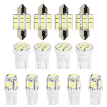 

13pcs/set 31mm C5W Doom Light T10 W5W Map License Plate Lamp Car LED Bulbs reading light