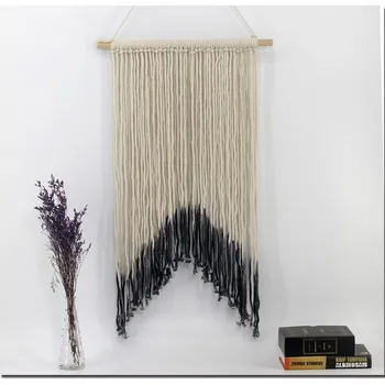 

New Knitting Bohemia Hanging Wall Tapestry Handmade Cotton Tassel Tapestries Living Room Wedding Ceremony Backdrop Wall Art