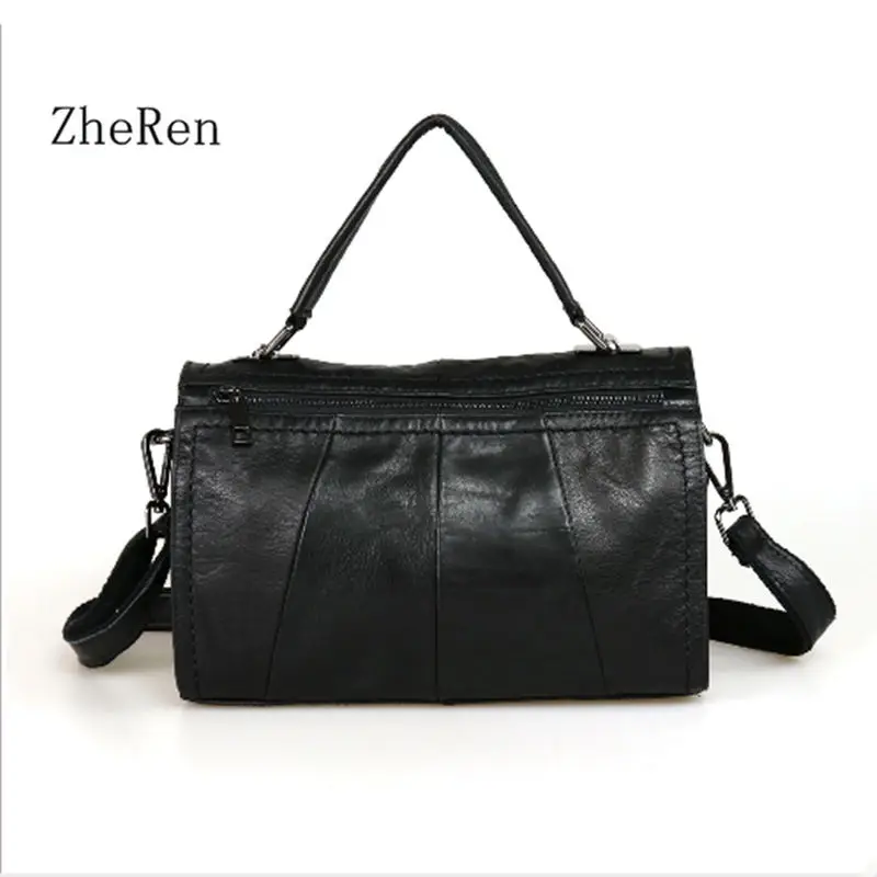 

The first layer of leather scrap leather stitching casual Handbag Shoulder Bag Messenger Bag Leather handbag leather pillow bag