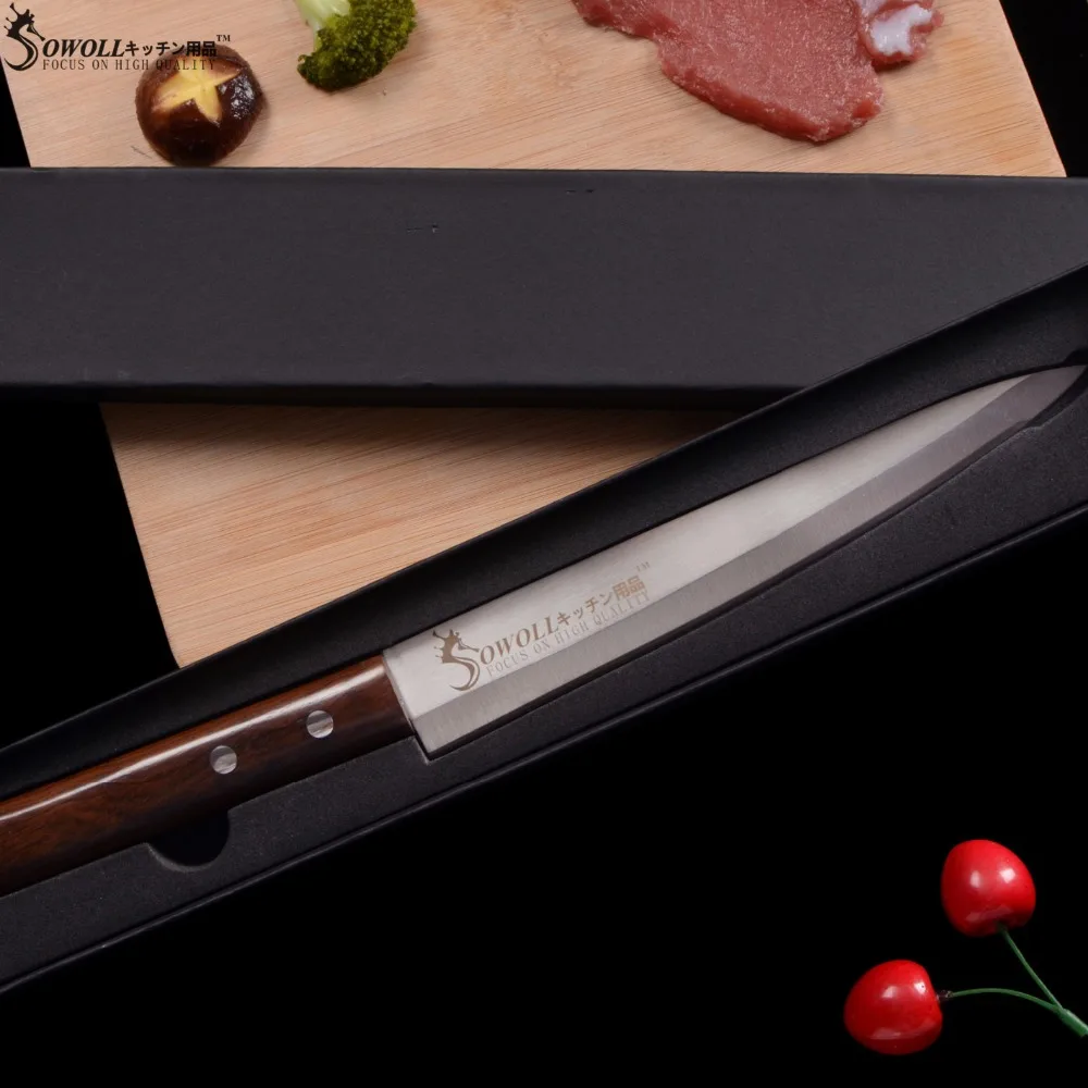 SOWOLL брендовый нож из нержавеющей стали новый и хорошего качества 8 &quotSashimi