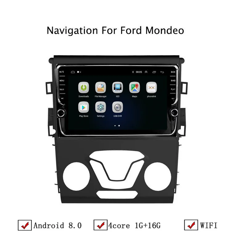 NAVITOPIA 9 дюймов автомобильный мультимедийный плеер Andriod 8 1 gps навигация для Ford Mondeo