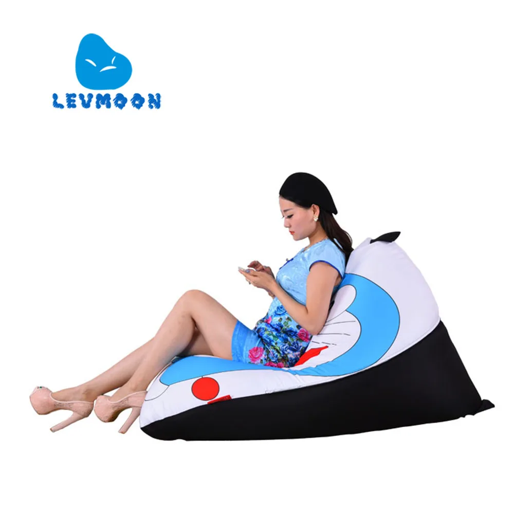 Best LEVMOON Beanbag Sofa Chair Viking Seat zac Shell Comfort Bean Bag Bed Cover Without Filler Cotton Indoor Beanbag Lounge Chair