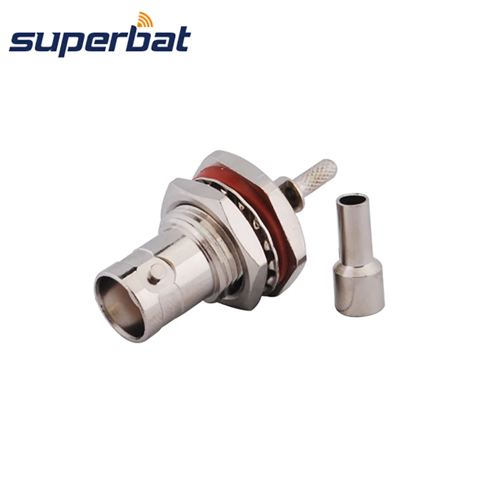 Waterproof BNC Female Crimp Coaxial Connector for RG179 Cable